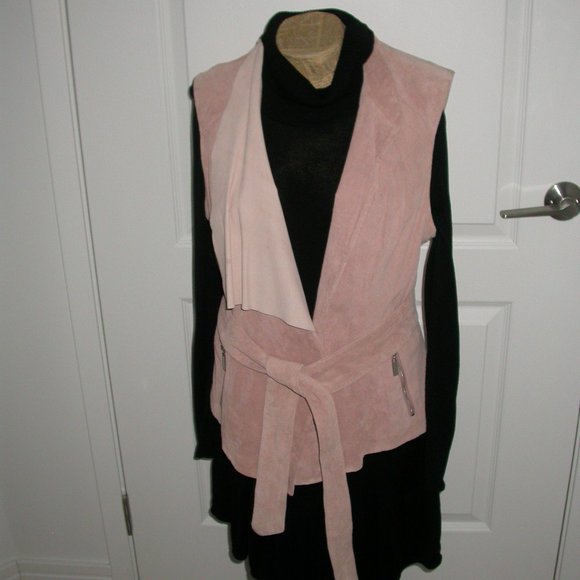 Pink Suede Leather Vest - Picture 8 of 10